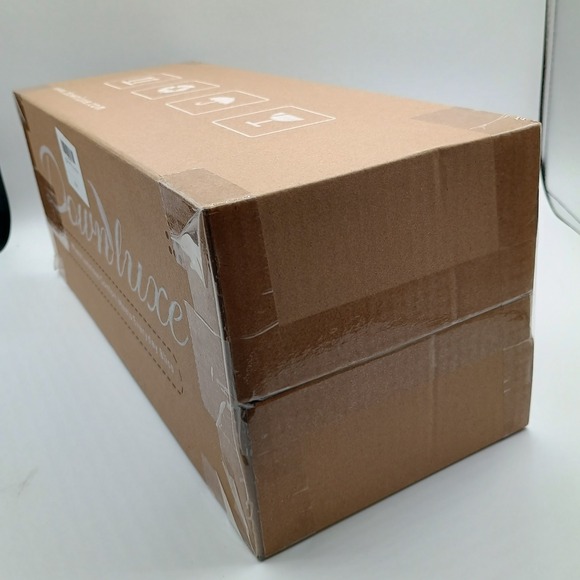 Downluxe Queen Lightweight All Season Down Comforter Tan 90x90 Luxurious NIB - Picture 4 of 6